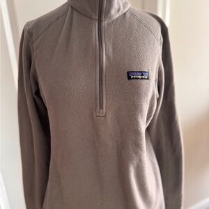 Patagonia Light Gray Micro Fleece 1/4 Zip